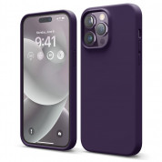 Elago Soft Silicone Case - силиконов (TPU) калъф за iPhone 14 Pro (тъмнолилав)