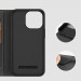 Dux Ducis Skin X2 Case - кожен калъф с поставка и отделение за кр. карти за iPhone 14 Pro (черен) 9
