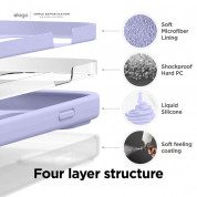 Elago Soft Silicone Case - силиконов (TPU) калъф за iPhone 14 Pro (тъмносин) 2