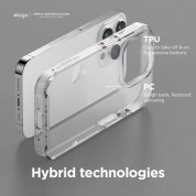 Elago Hybrid Case - хибриден удароустойчив кейс с за iPhone 14 Pro (прозрачен-черен) 3