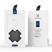 Dux Ducis Skin X2 Case - кожен калъф с поставка и отделение за кр. карти за iPhone 14 Pro Max (черен) 4