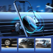Joyroom Magnetic Fast Wireless Vent Car Holder 15W - поставка за радиаторa на кола с безжично зареждане за iPhone с Magsafe (сребрист) 5
