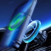 Joyroom Magnetic Fast Wireless Vent Car Holder 15W - поставка за радиаторa на кола с безжично зареждане за iPhone с Magsafe (сребрист) 6