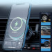 Joyroom Magnetic Fast Wireless Vent Car Holder 15W - поставка за радиаторa на кола с безжично зареждане за iPhone с Magsafe (сребрист) 12