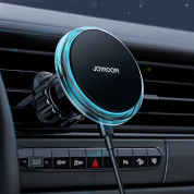 Joyroom Magnetic Fast Wireless Vent Car Holder 15W - поставка за радиаторa на кола с безжично зареждане за iPhone с Magsafe (сребрист) 12