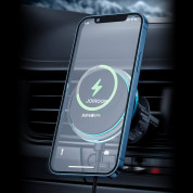 Joyroom Magnetic Fast Wireless Vent Car Holder 15W - поставка за радиаторa на кола с безжично зареждане за iPhone с Magsafe (сребрист) 15