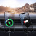 Joyroom Magnetic Wireless Vent Car Holder With LED Ring 15W - поставка за радиаторa на кола с безжично зареждане за iPhone с Magsafe (сребрист) 5