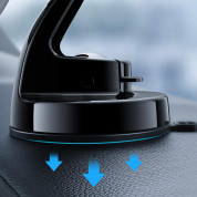 Joyroom Magnetic MagSafe Dashboard Car Mount With LED Ring 15W - поставка за таблото на кола с безжично зареждане за iPhone с Magsafe (сребрист) 6