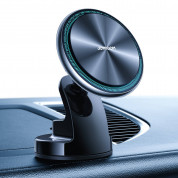 Joyroom Magnetic MagSafe Dashboard Car Mount With LED Ring 15W - поставка за таблото на кола с безжично зареждане за iPhone с Magsafe (сребрист) 1