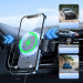 Joyroom Magnetic Wireless Vent Car Electric Holder 15W - поставка за радиаторa на кола с безжично зареждане за iPhone с Magsafe (черен) 7