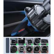 Joyroom Magnetic Wireless Vent Car Electric Holder 15W - поставка за радиаторa на кола с безжично зареждане за iPhone с Magsafe (черен) 12