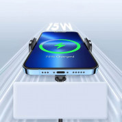 Joyroom Magnetic Wireless Vent Car Electric Holder 15W - поставка за радиаторa на кола с безжично зареждане за iPhone с Magsafe (черен) 11