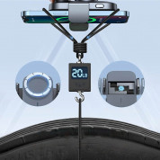 Joyroom Magnetic Wireless Vent Car Electric Holder 15W - поставка за радиаторa на кола с безжично зареждане за iPhone с Magsafe (черен) 10