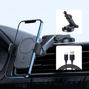 Joyroom Magnetic MagSafe Dashboard Electric Car Mount 15W for iPhones with Magsafe (black) 2