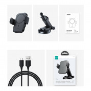 Joyroom Magnetic MagSafe Dashboard Electric Car Mount 15W for iPhones with Magsafe (black) 11