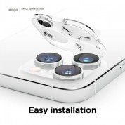 Elago Tempered Glass Lens Protector - предпазно стъклено защитно покритие за камерата на iPhone 14 Pro, iPhone 14 Pro Max (прозрачен) 5