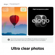 Elago Tempered Glass Lens Protector - предпазно стъклено защитно покритие за камерата на iPhone 14, iPhone 14 Max (прозрачен) 3