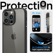 Spigen Ultra Hybrid Case - хибриден кейс с висока степен на защита за iPhone 14 Pro (черен-прозрачен) 10