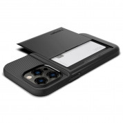 Spigen Slim Armor CS Case - хибриден кейс с отделение за кр. карти и най-висока степен на защита за iPhone 14 Pro Max (черен) 8