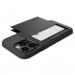 Spigen Slim Armor CS Case - хибриден кейс с отделение за кр. карти и най-висока степен на защита за iPhone 14 Pro (черен) 9
