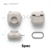 Elago AirPods 3 Snapshot Silicone Case - силиконов калъф (с място за AirTag) с карабинер за Apple AirPods 3 (черен) 8