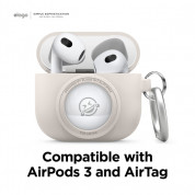 Elago AirPods 3 Snapshot Silicone Case - силиконов калъф (с място за AirTag) с карабинер за Apple AirPods 3 (черен) 2