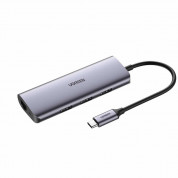Ugreen multifunctional adapter HUB USB Type-C - 3 x USB, Ethernet RJ-45, micro USB gray (CM252)