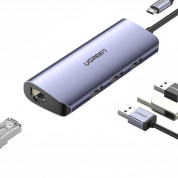 Ugreen 5-in-1 USB-C Hub CM252 - мултифункционален хъб за свързване на допълнителна периферия за устройства с USB-C (тъмносив) 1