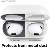 Elago AirPods 3 Dust Guard - комплект метални предпазители против прах за Apple AirPods 3 (тъмносив-мат) 1
