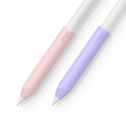 Elago Apple Pencil 2 Pencil Grip Holder - 2 броя силиконов грип за Apple Pencil 2 (лилав и розов)