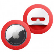 Elago AirTag Silicone Sticker Pads - 2 броя силиконови калъфи с лепяща основа за Apple AirTag (червен)