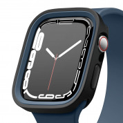 Elago Duo Apple Watch Case - силиконов (TPU) кейс с две сменяеми поликарбонатни части за Apple Watch 7 41мм, Apple Watch 8 41мм (черен и тъмносин)