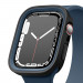 Elago Duo Apple Watch Case - силиконов (TPU) кейс с две сменяеми поликарбонатни части за Apple Watch 7 41мм, Apple Watch 8 41мм (черен и тъмносин) 1