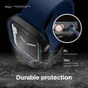 Elago Duo Apple Watch Case - силиконов (TPU) кейс с две сменяеми поликарбонатни части за Apple Watch 7 41мм, Apple Watch 8 41мм (черен и тъмносин) 2