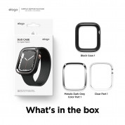 Elago Duo Apple Watch Case - силиконов (TPU) кейс с две сменяеми поликарбонатни части за Apple Watch 7 41мм, Apple Watch 8 41мм (черен и тъмносив) 4