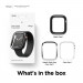 Elago Duo Apple Watch Case - силиконов (TPU) кейс с две сменяеми поликарбонатни части за Apple Watch 7 41мм, Apple Watch 8 41мм (черен и тъмносив) 5