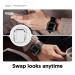 Elago Duo Apple Watch Case - силиконов (TPU) кейс с две сменяеми поликарбонатни части за Apple Watch 7 41мм, Apple Watch 8 41мм (черен и тъмносив) 6