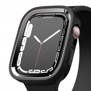 Elago Duo Apple Watch Case - силиконов (TPU) кейс с две сменяеми поликарбонатни части за Apple Watch 7 41мм, Apple Watch 8 41мм (черен и тъмносив)