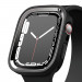 Elago Duo Apple Watch Case - силиконов (TPU) кейс с две сменяеми поликарбонатни части за Apple Watch 7 41мм, Apple Watch 8 41мм (черен и тъмносив) 1