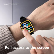 Elago Duo Apple Watch Case - силиконов (TPU) кейс с две сменяеми поликарбонатни части за Apple Watch 7 41мм, Apple Watch 8 41мм (черен и жълт) 3