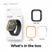 Elago Duo Apple Watch Case - силиконов (TPU) кейс с две сменяеми поликарбонатни части за Apple Watch 7 41мм, Apple Watch 8 41мм (черен и жълт) 5