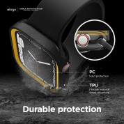 Elago Duo Apple Watch Case - силиконов (TPU) кейс с две сменяеми поликарбонатни части за Apple Watch 7 41мм, Apple Watch 8 41мм (черен и жълт) 2