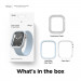 Elago Duo Apple Watch Case - силиконов (TPU) кейс с две сменяеми поликарбонатни части за Apple Watch 7 41мм, Apple Watch 8 41мм (прозрачен-мат и светлосин) 5