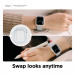 Elago Duo Apple Watch Case - силиконов (TPU) кейс с две сменяеми поликарбонатни части за Apple Watch 7 41мм, Apple Watch 8 41мм (прозрачен-мат и светлосин) 6