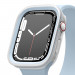 Elago Duo Apple Watch Case - силиконов (TPU) кейс с две сменяеми поликарбонатни части за Apple Watch 7 41мм, Apple Watch 8 41мм (прозрачен-мат и светлосин) 1