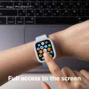 Elago Duo Apple Watch Case - силиконов (TPU) кейс с две сменяеми поликарбонатни части за Apple Watch 7 41мм, Apple Watch 8 41мм (прозрачен-мат и светлосин) 3
