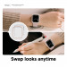 Elago Duo Apple Watch Case - силиконов (TPU) кейс с две сменяеми поликарбонатни части за Apple Watch 7 41мм, Apple Watch 8 41мм (прозрачен-мат и розов) 6