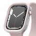 Elago Duo Apple Watch Case - силиконов (TPU) кейс с две сменяеми поликарбонатни части за Apple Watch 7 41мм, Apple Watch 8 41мм (прозрачен-мат и розов) 1