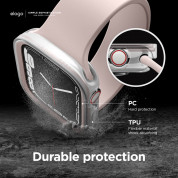 Elago Duo Apple Watch Case - силиконов (TPU) кейс с две сменяеми поликарбонатни части за Apple Watch 7 41мм, Apple Watch 8 41мм (прозрачен-мат и розов) 2