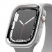 Elago Duo Apple Watch Case - силиконов (TPU) кейс с две сменяеми поликарбонатни части за Apple Watch 7 41мм, Apple Watch 8 41мм (прозрачен-мат и сив) 1